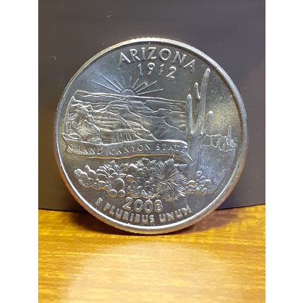 2008 Used USA United States of America Quarter Dollar Coin - Arizona