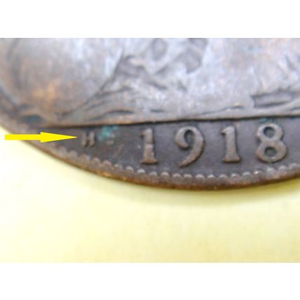 1918H 1918 H Penny 1d 001
