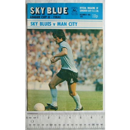 1973 programme Coventry City v. Manchester City, League Cup Quarter Final