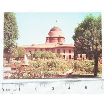 vintage postcard Rashtrapati Bhawan, Delhi