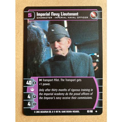 Star Wars TCG: A New Hope # 82 Imperial Navy Lieutenant (A) 2002 WotC Uncommon