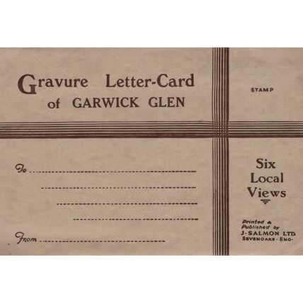 Garwick Glen Isle Of Man Vintage Six Folding Lettercard Rare Postcard Style Book