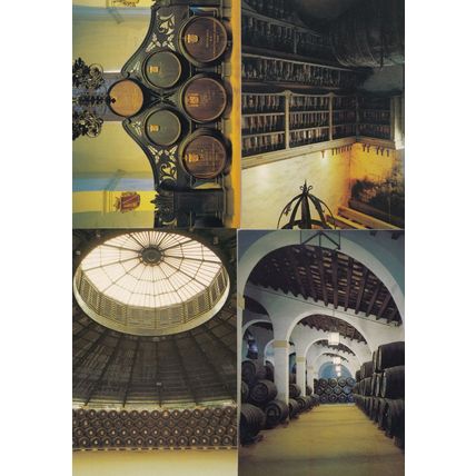 Gonzalez Byass Spanish White Red Wine 4x Advertising Postcard s