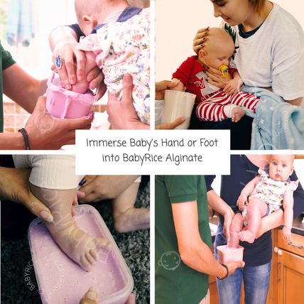 New Baby Casting Kit Black Display Frame Photo 3D Hand Foot Cast Gift BabyRice