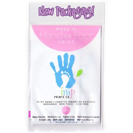 New Baby Girl Pink Toddler Newborn Imprint Paint Wipe Handprint Footprint Kit