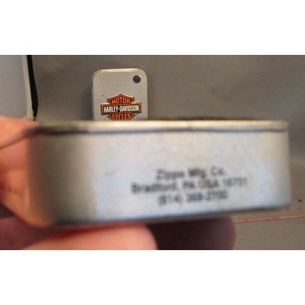 HARLEY DAVIDSON BRASS ZIPPO MOTORCYCLE LOGO LIGHTER 2001