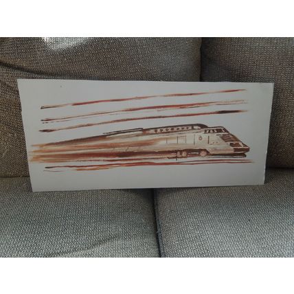 Oil Painting of an Express Train - Signed Julie West