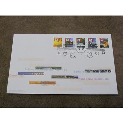 2004 Canada postal FDC Cover - Canadian Flag Definitives