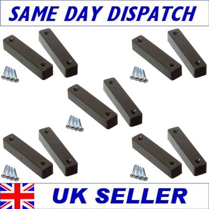 5 Sets - Burglar Alarm Door Contacts, Brown Surface Contacts - Free Shipping