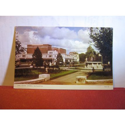 CIVIC CENTRE GARDENS, SOUTHAMPTON, HAMPSHIRE. unused postcard =
