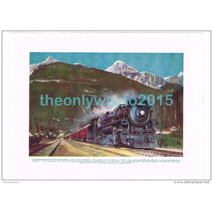 Canadian Pacific Railway Locomotive 2-10-4, Book Illustration, c1935
