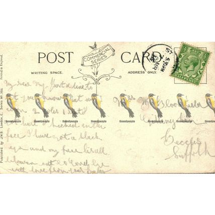 Rydal Lake & Loughrigg Fell, Lake District, 303 JWB Postcard, 1914