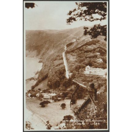 Countisbury Hill, Lynmouth, Devon, c.1930s - Sweetman RP Postcard