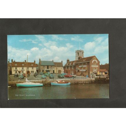Postcard Dorset Wareham The Quay Old cars