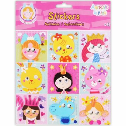 3D PEEL OFF KIDS STICKERS Fun Animals Boys Girls Adhesive Decal Toddler Children