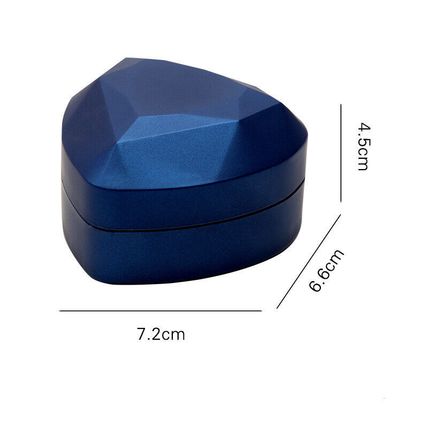 Pendant Necklace Box with LED Light Velvet Jewelry Gift Wedding Anniversary Birt