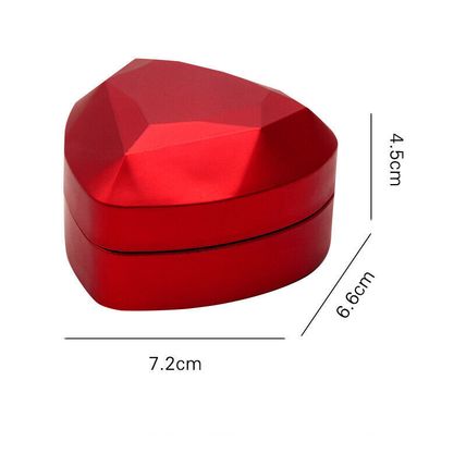 Pendant Necklace Box with LED Light Velvet Jewelry Gift Wedding Anniversary Birt