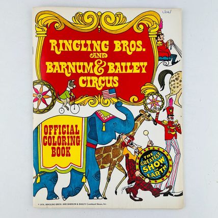 Ringling Bros & Barnum & Bailey Circus Official Coloring Book 1976 Vintage