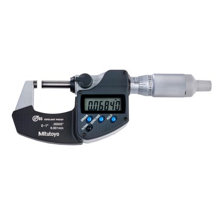 Mitutoyo 293-344-30 - 0" - 1"/25mm Digimatic Micrometer RA Thimble .00005, IP65