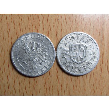 Austria 1946 50 Groschen Coin