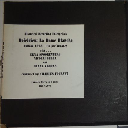 Boieldieu La Dame Blanche 2LP - Holland 1964 Live - Fournet, Spoorenberg, Gedda