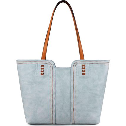 Women Medium Top Handle Handbags Blue
