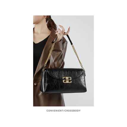 Ladies' Genuine Leather Shoulder Crossbody Bag Lindy Small Bag Black