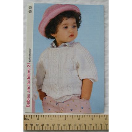 1987 Babies & Toddlers 21 Little wonder cable & rib cardigan, DK, 2-3 years