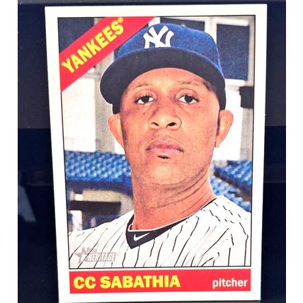 CC SABATHIA 2015 TOPPS HERITAGE BASEBALL CARD #353