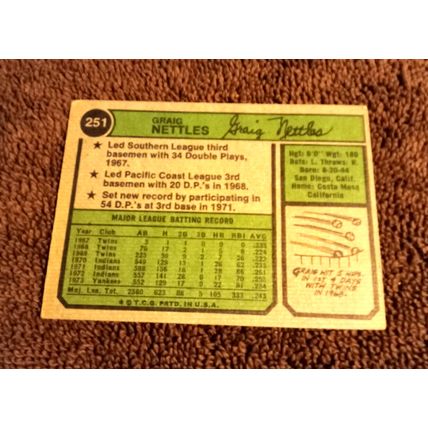 1960Topps # 251 Graig Nettles New York Yankees VG/EX Shape Low Grade (CJ)