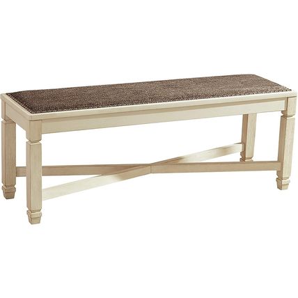 Signature Design by Ashley Bolanburg French Country Upholstered Dining Room Benc