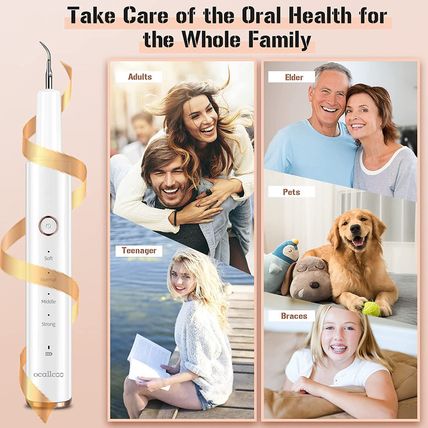 Plaque Remover for Teeth, Electric Tooth Cleaner Tartar Remover for Teeth with L