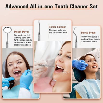 Plaque Remover for Teeth, Electric Tooth Cleaner Tartar Remover for Teeth with L