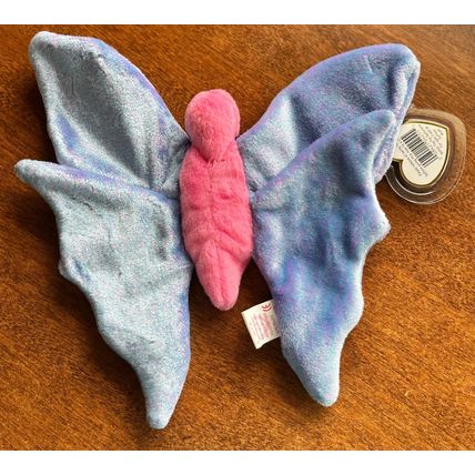 Flitter the Butterfly 8" tall x 9" wide TY Beanie Baby Stuffed Animal