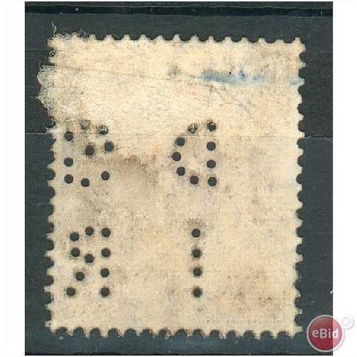 GB stamps 1937-47 KGV1 - 6d purple SG470 perfin - 4
