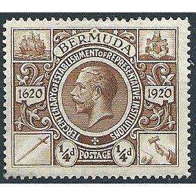 Bermuda 1921 SG74 1/4d Brown Mounted Mint .. ..