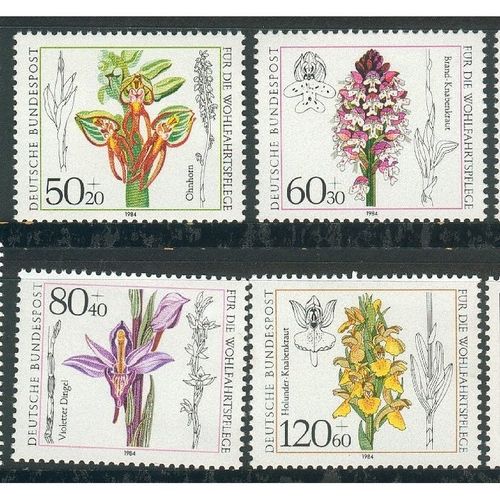 Germany 1984 - SG2073-76 - Humanitarian Relief Funds - Orchids (unused)