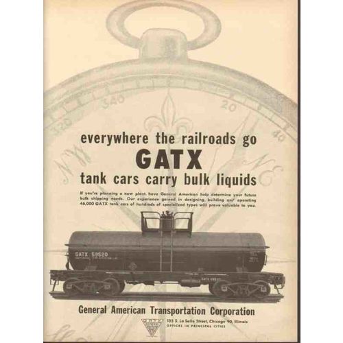 general american transportation corp 1953 gatx tank cars vintage ad
