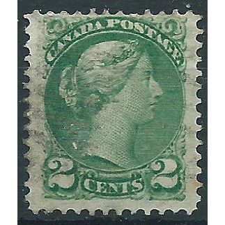 Canada 1876 SG77 2c Deep Green Fine Used....