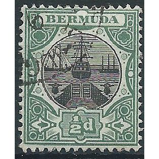 Bermuda 1903 SG31 1/2d Black & Green Fine Used .. ..