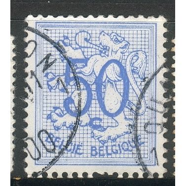 Belgium 1951 - SG1344a - 50c blue - The Belgian Lion - used 2