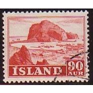 1950 Iceland - Scott #263 used - Harbour view 90 aur