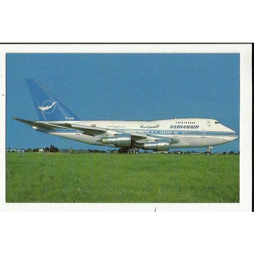Aviation SYRIANAIR BOEING 747SP-94 Postcard by Buchair (8920)