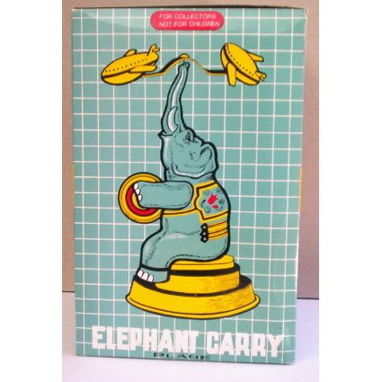 TIN CIRCUS ELEPHANT CARRY PLANE
