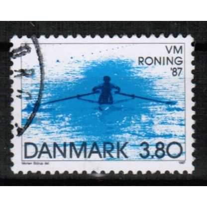1987 Denmark Sc# 842 used - World Rowing Championships 3.80kr