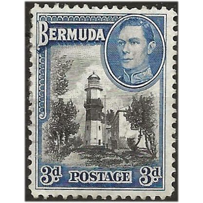 Bermuda 1941 SG114a 3d Black & Deep Blue (shade) Mounted Mint . .. .