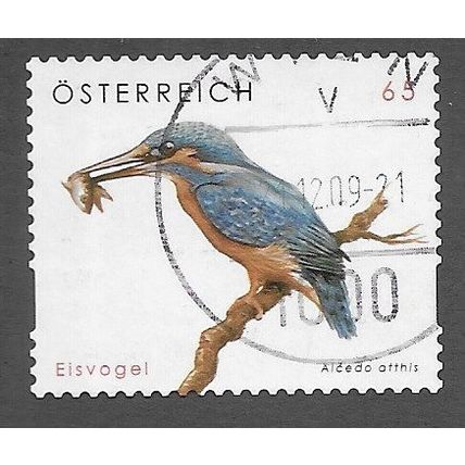 AUT 2008 65c (S/A) 'BIRDS - KINGFISHER ' FINE USED (EBID73-351)