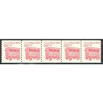 2452a 5c Circus Wagon Fine MNH Dry Gum PNC 1/5 P0825