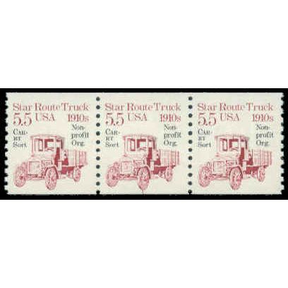 2125a 5.5c Star Route Truck Fine MNH Dry Gum PNC 1/3 R0543