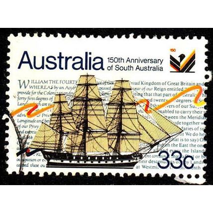 Australia 1986 South Australia 33c Used Stamp Ship
